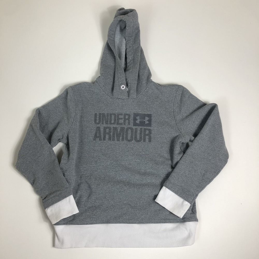 Under Armour Gray Pullover Hoodie Womens Size Small S E6